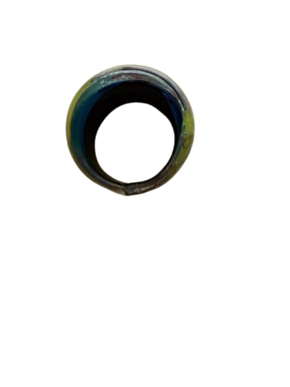 Multicolor Handcrafted Glass Art Ring - Picture 2 of 5